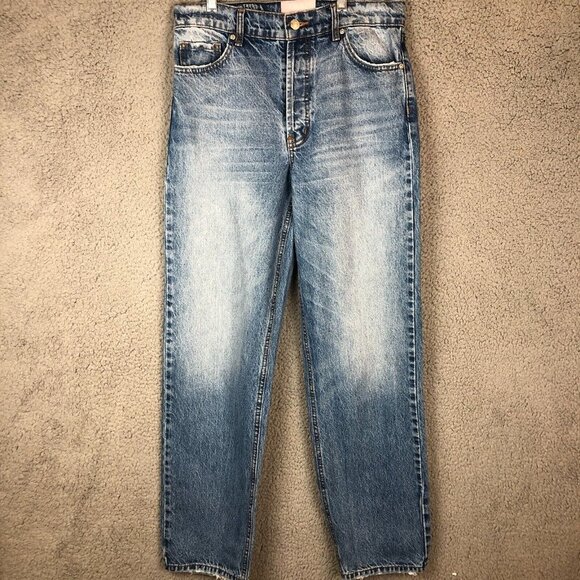 Revice Women's Wide Leg 5 Pocket Fashion L.A High Rise Denim Jeans Size 27x32 - Picture 1 of 9